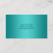 Carte De Visite Ombre turquoise Turquoise Elegant (Dos)
