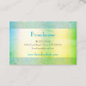 Carte De Visite Ombre vert jaune Turquoise vert d'eau (Dos)