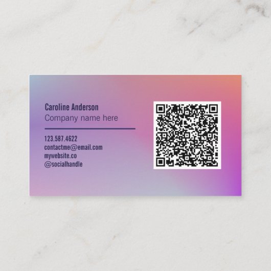 Carte De Visite ombre violette (Dos)