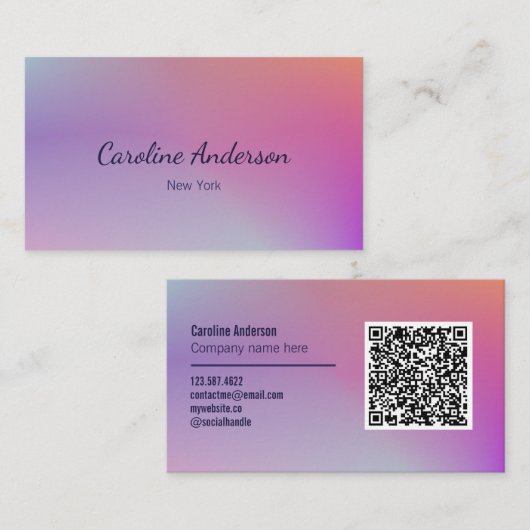 Carte De Visite ombre violette (Devant / Derrière)