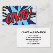 Carte De Visite OMG Fun Retro Comic Book (Devant / Derrière)