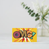 Carte De Visite OMG Fun Retro Comic Book (Debout devant)