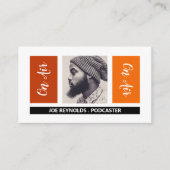 Carte De Visite On Air - Podcaster Photo - Retro Podcaster (Devant)