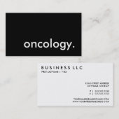 Carte De Visite oncologie. (Devant / Derrière)