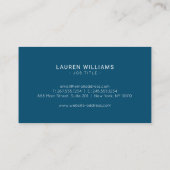 Carte De Visite Onde bleue motif à échelle moderne (Dos)