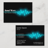 Carte De Visite Onde sonore - bleu et noir (Devant / Derrière)
