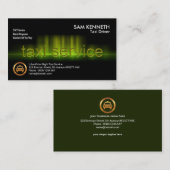 Carte De Visite Onde sonore du service de taxi jaune (Devant / Derrière)