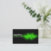 Carte De Visite Onde sonore - vert et noir (Debout devant)