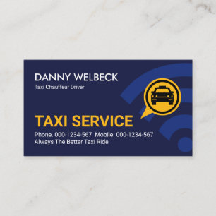 Carte De Visite Ondes Radio Appelant Taxi