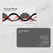 Carte De Visite Ondes sonores 02 - (Platine) (Devant / Derrière)