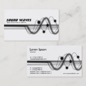 Carte De Visite Ondes sonores - antimatière blanche (Devant / Derrière)