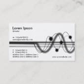 Carte De Visite Ondes sonores - antimatière blanche (Dos)