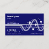 Carte De Visite Ondes sonores - Bleu foncé (Dos)