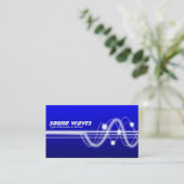 Carte De Visite Ondes sonores - bleu ombragé (Debout devant)