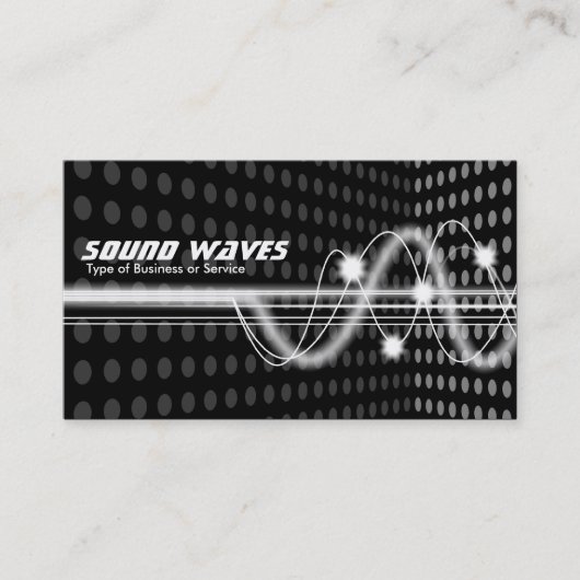 Carte De Visite Ondes sonores - coin de tache (Devant)