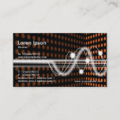Carte De Visite Ondes sonores - coin de tache - orange (Dos)