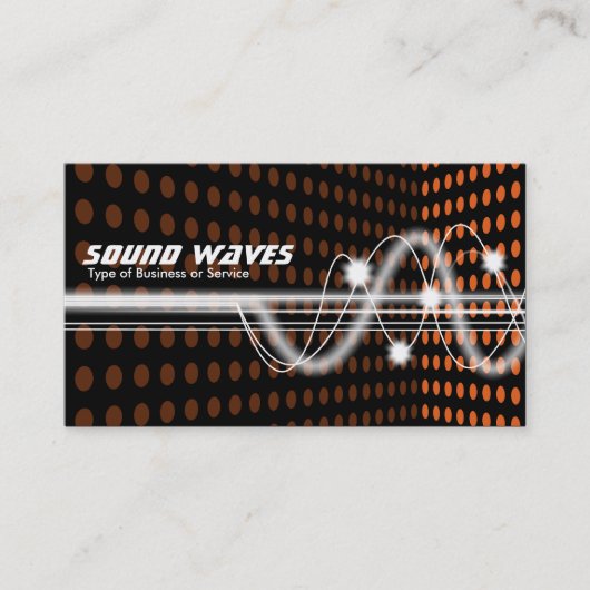 Carte De Visite Ondes sonores - coin de tache - orange (Devant)
