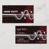 Carte De Visite Ondes sonores - Coin direct - Rouge (Devant / Derrière)