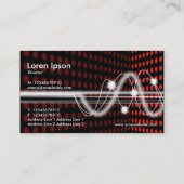 Carte De Visite Ondes sonores - Coin direct - Rouge (Dos)