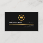 Carte De Visite Ondes sonores fumeuses rouges cinétiques (Dos)