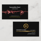 Carte De Visite Ondes sonores fumeuses rouges cinétiques (Devant / Derrière)