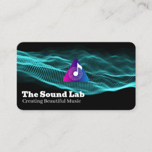 Carte De Visite Ondes sonores Logo de note de musique