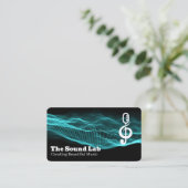 Carte De Visite Ondes sonores | Logo de note de son de musique (Debout devant)