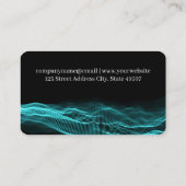 Carte De Visite Ondes sonores | Logo de note de son de musique (Dos)