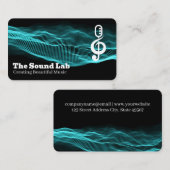 Carte De Visite Ondes sonores | Logo de note de son de musique (Devant / Derrière)