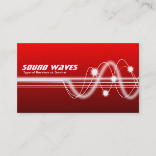 Carte De Visite Ondes sonores - Nuance rouge