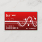 Carte De Visite Ondes sonores - Rouge ombragé (Dos)