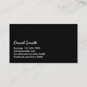 Carte De Visite Ondes sonores rouges fraîches DJ sauvage (Dos)