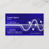 Carte De Visite Ondes sonores - texture balayée par bleu (Dos)