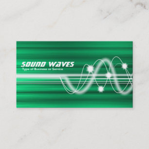 Carte De Visite Ondes sonores - texture balayée par vert