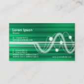 Carte De Visite Ondes sonores - texture balayée par vert (Dos)