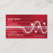Carte De Visite Ondes sonores - Texture brodée rouge (Dos)