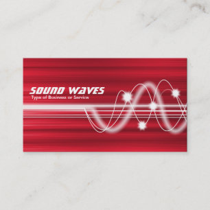 Carte De Visite Ondes sonores - Texture brodée rouge