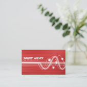 Carte De Visite Ondes sonores - Texture brodée rouge II (Debout devant)