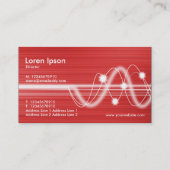 Carte De Visite Ondes sonores - Texture brodée rouge II (Dos)