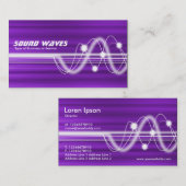 Carte De Visite Ondes sonores - Texture brossée violette (Devant / Derrière)