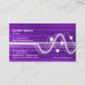 Carte De Visite Ondes sonores - Texture brossée violette (Dos)