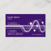 Carte De Visite Ondes sonores - Violet foncé (Dos)