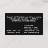 Carte De Visite Ondulation vert-bleu d'Aqua de l'eau de piscine (Dos)