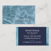 Carte De Visite Ondulations en feuille de palmier de piscine de (Devant / Derrière)