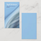 carte de visite onduleux moderne bleu (Devant / Derrière)