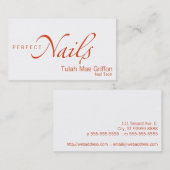 Carte De Visite Ongles (Devant / Derrière)