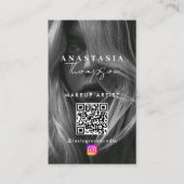 Carte De Visite Ongles de beauté de l'influent médias sociaux noir (Devant)