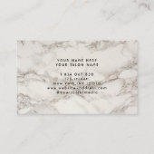 Carte De Visite Ongles de Marbre blanc (Dos)