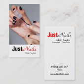 Carte De Visite Ongles de PÉDICURIE de MANUCURE juste (Devant / Derrière)