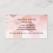Carte De Visite Ongles dorées Roses (Dos)
